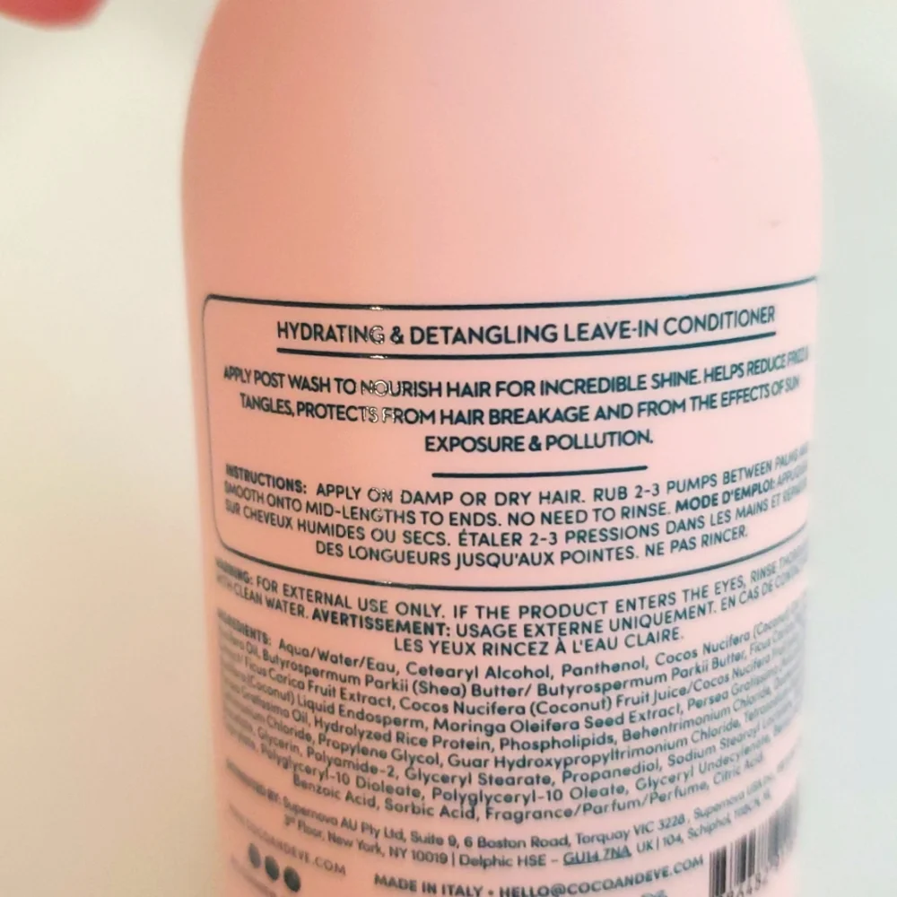 NEW Coco & Eve Hydrating & Detangling Leave In Conditioner 5.07 oz